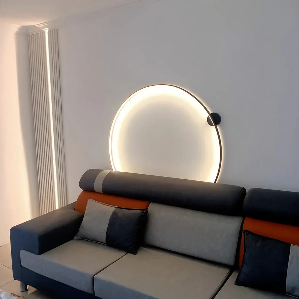 Round Ring LED Wall Lamp for Living Room | Desfino