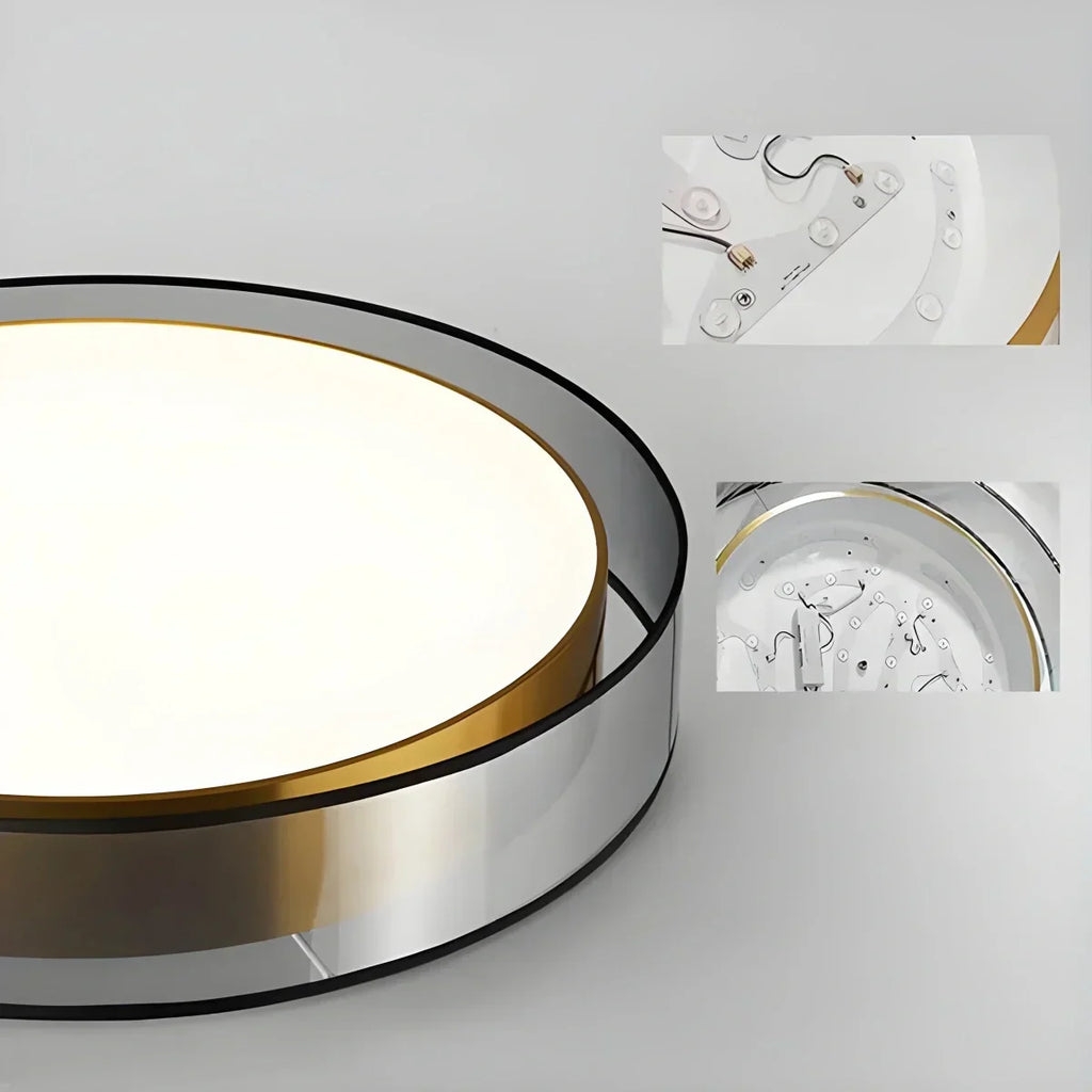 Simple Round LED Copper Pendant Light Ceiling Lamp | Desfino
