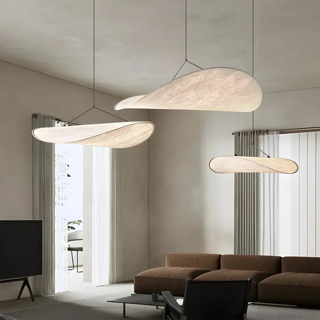 Zen Art Cloud Shape Silk Pendant Light for Living Room | Desfino