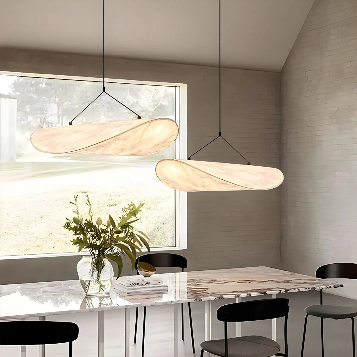 Zen Art Cloud Shape Silk Pendant Light for Living Room | Desfino