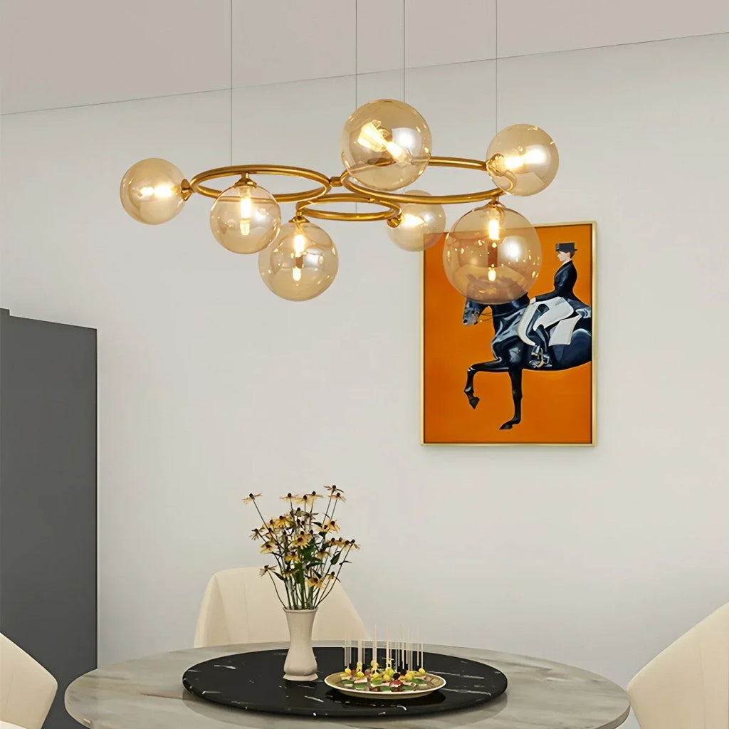 Luxurious Single-Tone Glass Spheres Chandelier | Desfino