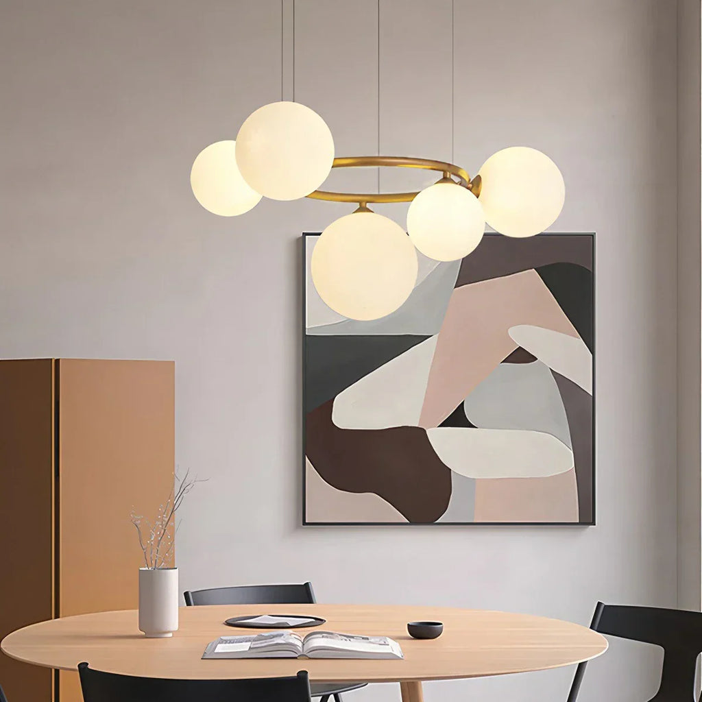Luxurious Single-Tone Glass Spheres Chandelier | Desfino
