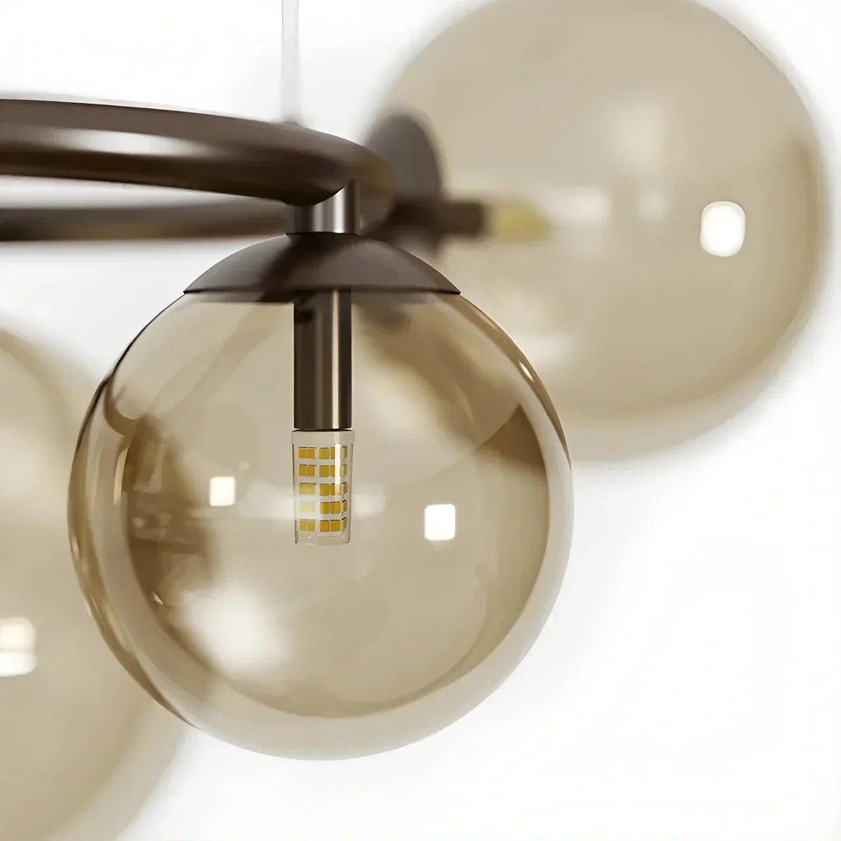 Luxurious Single-Tone Glass Spheres Chandelier | Desfino