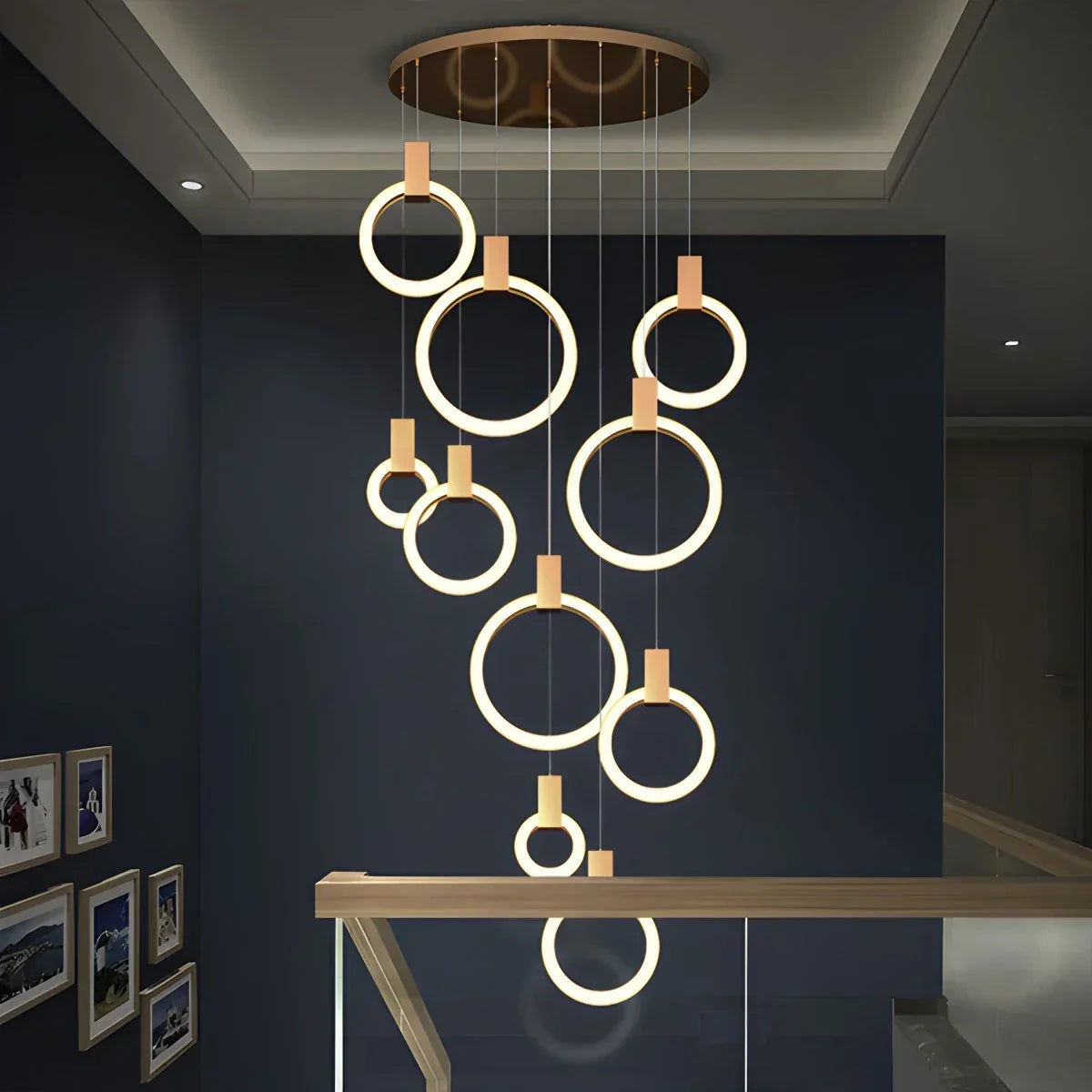 Modern Large Staircase Hanging Chandelier | Desfino