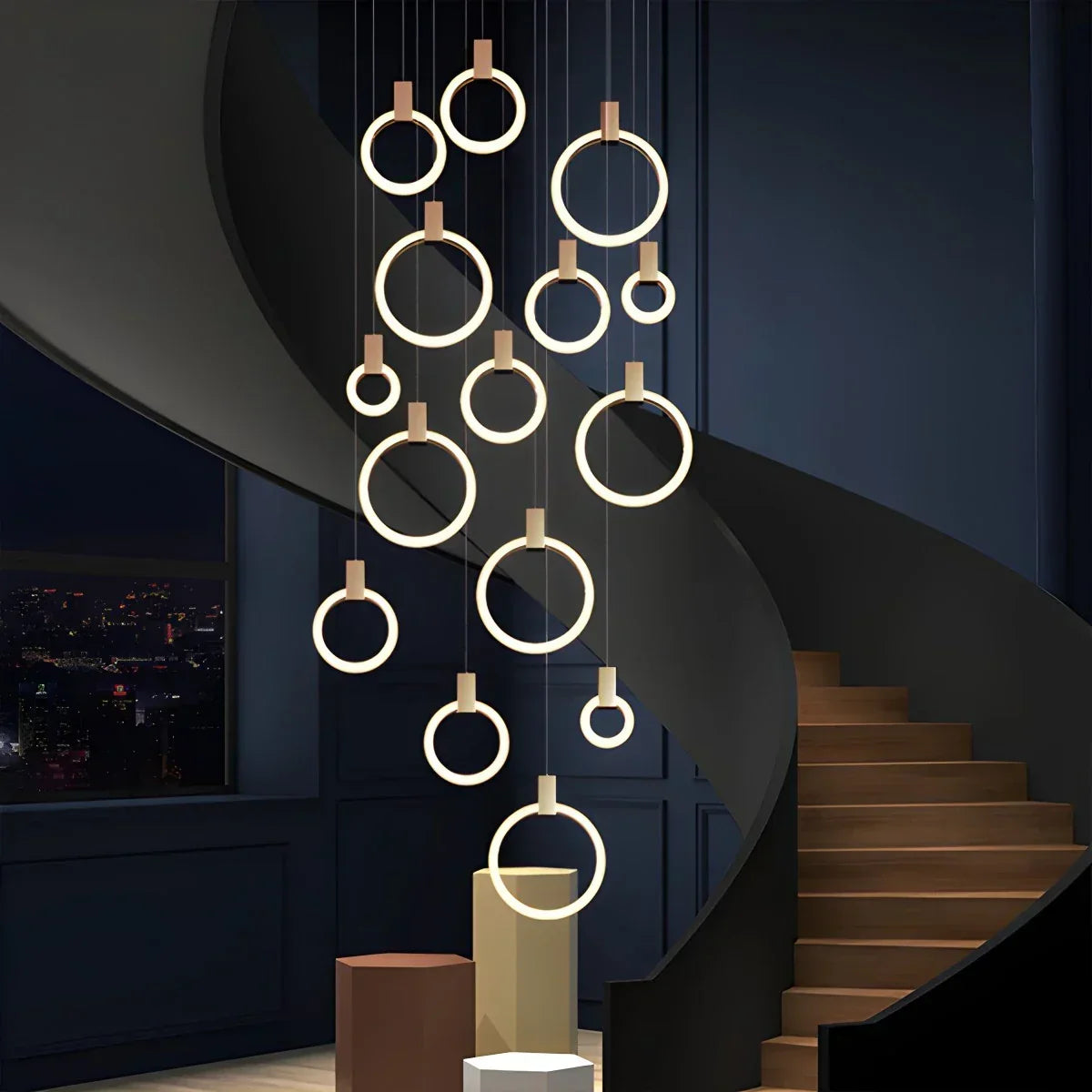 Modern Large Staircase Hanging Chandelier | Desfino