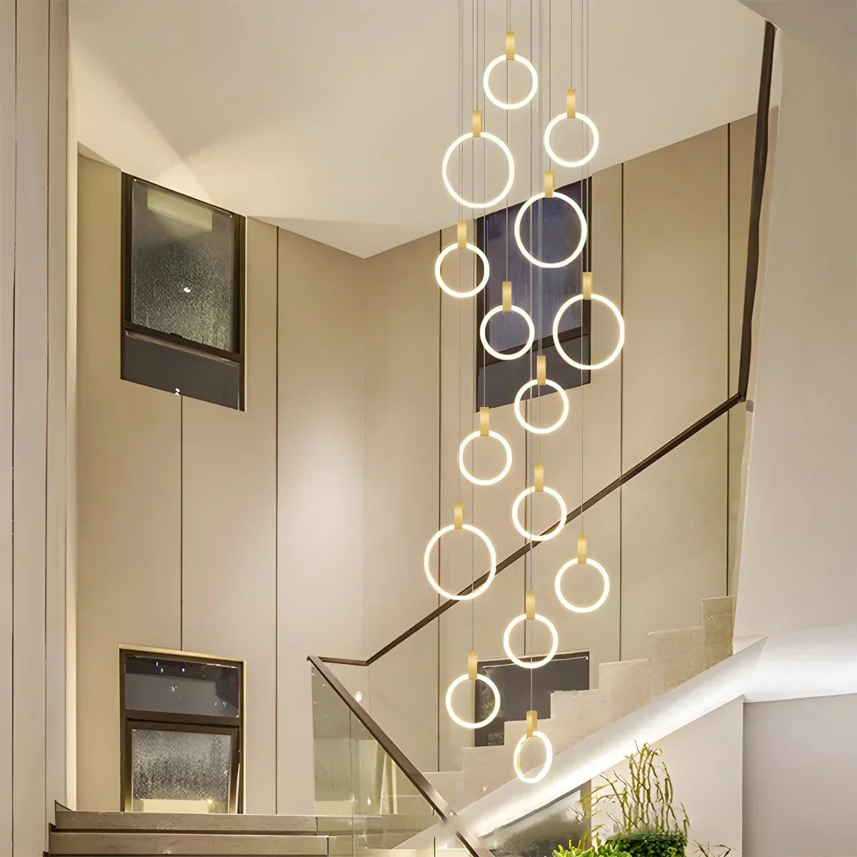 Modern Large Staircase Hanging Chandelier | Desfino