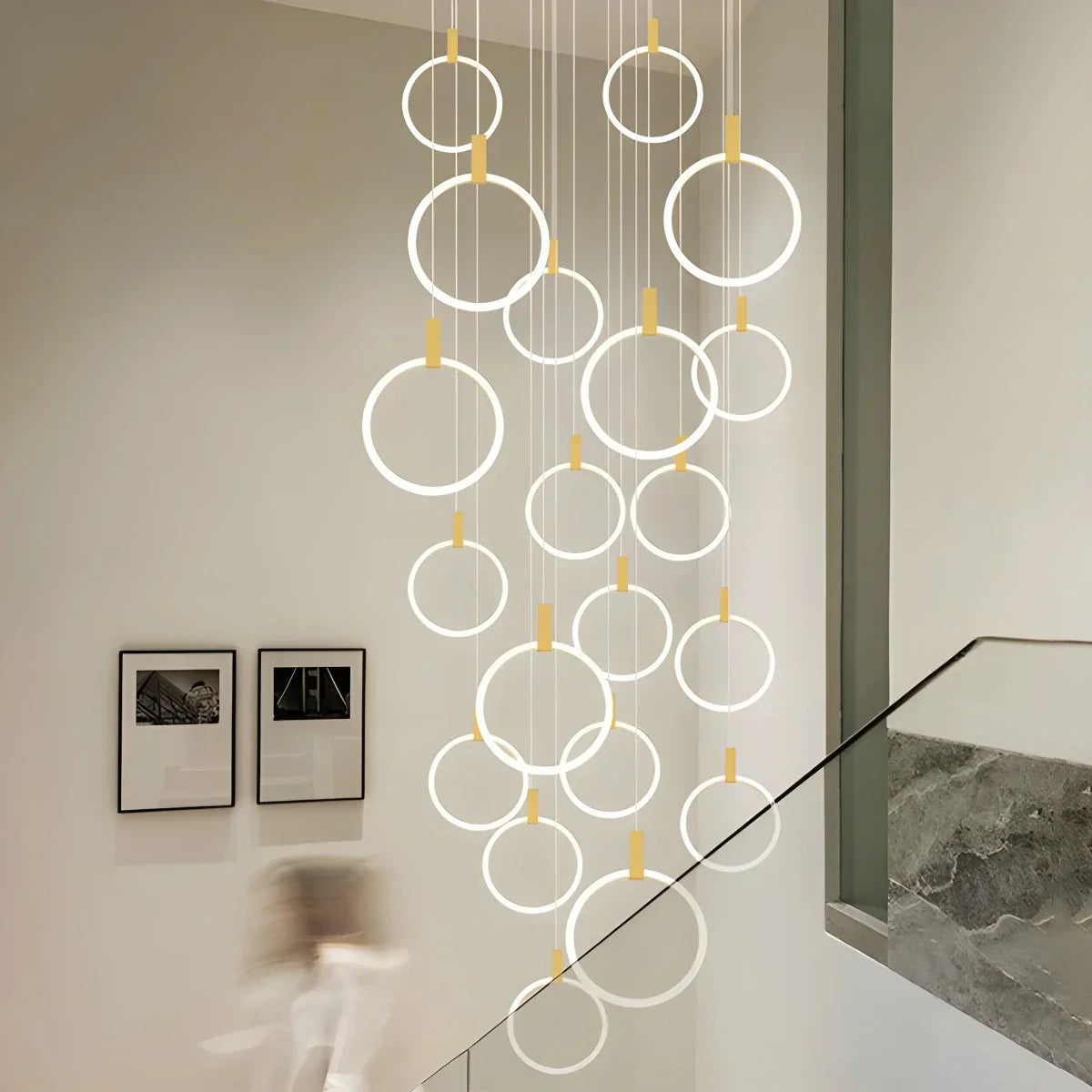 Modern Large Staircase Hanging Chandelier | Desfino