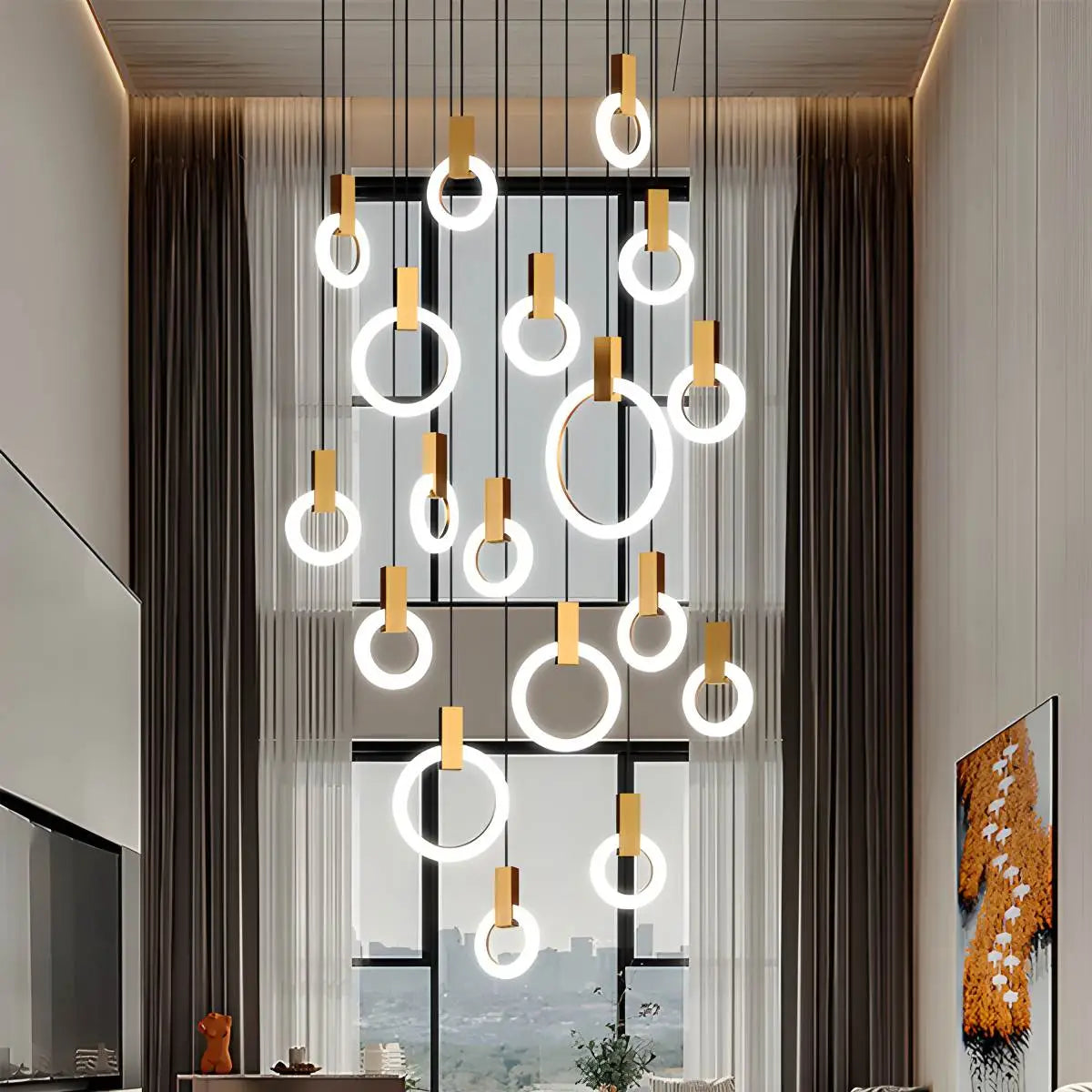Modern Large Staircase Hanging Chandelier | Desfino