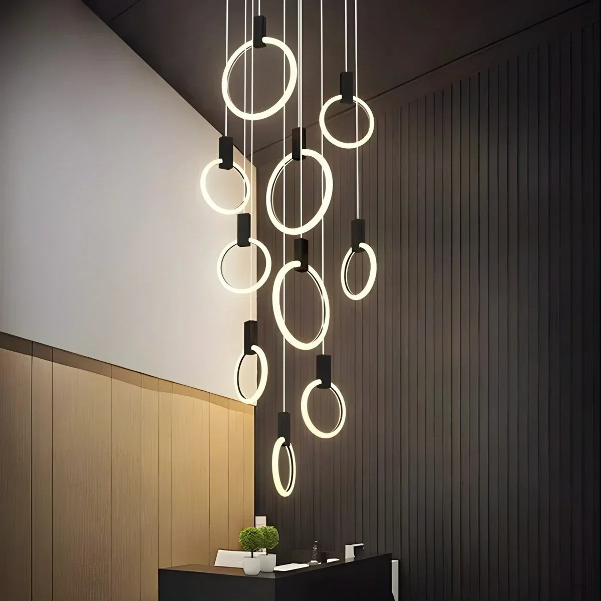 Modern Large Staircase Hanging Chandelier | Desfino