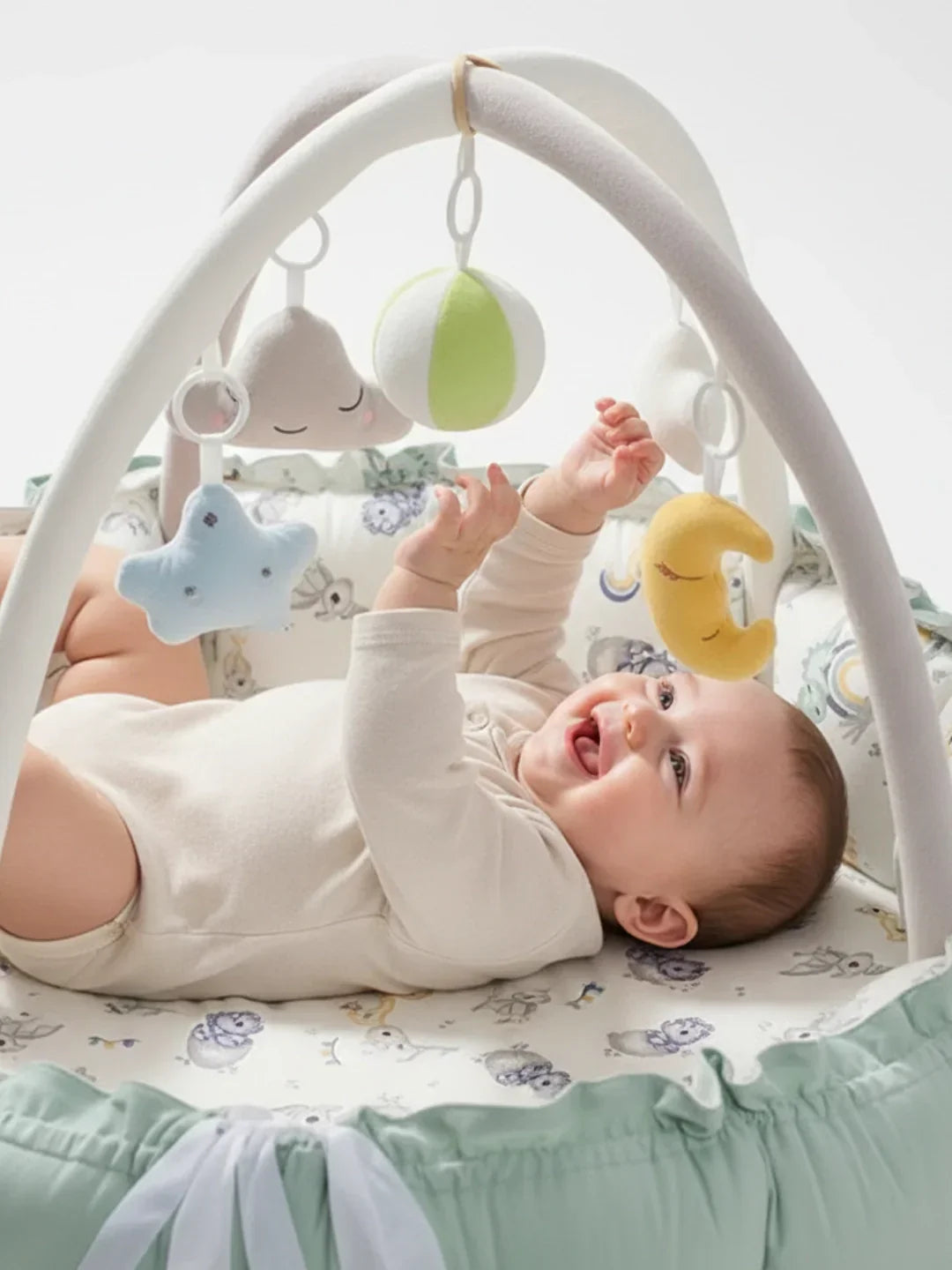 2-in-1-Baby-Spielmatte — Sensorik-Bogen-Bodenspielcenter, erstes Lebensjahr - Desfino