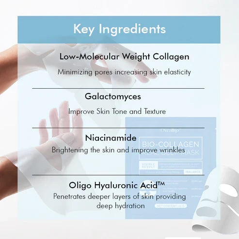 Maschera idratante in biocollagene Aurelia Glow — Trattamento rimpolpante notturno - Desfino