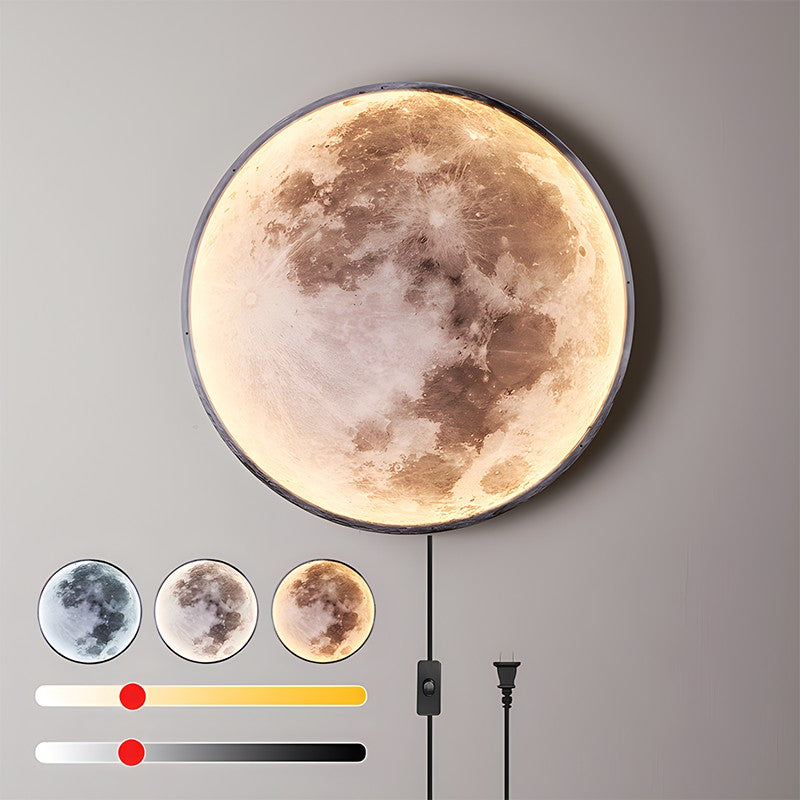 Moon/Earth Art Mural Wall Lamp | Desfino