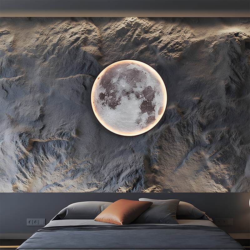 Moon/Earth Art Mural Wall Lamp | Desfino