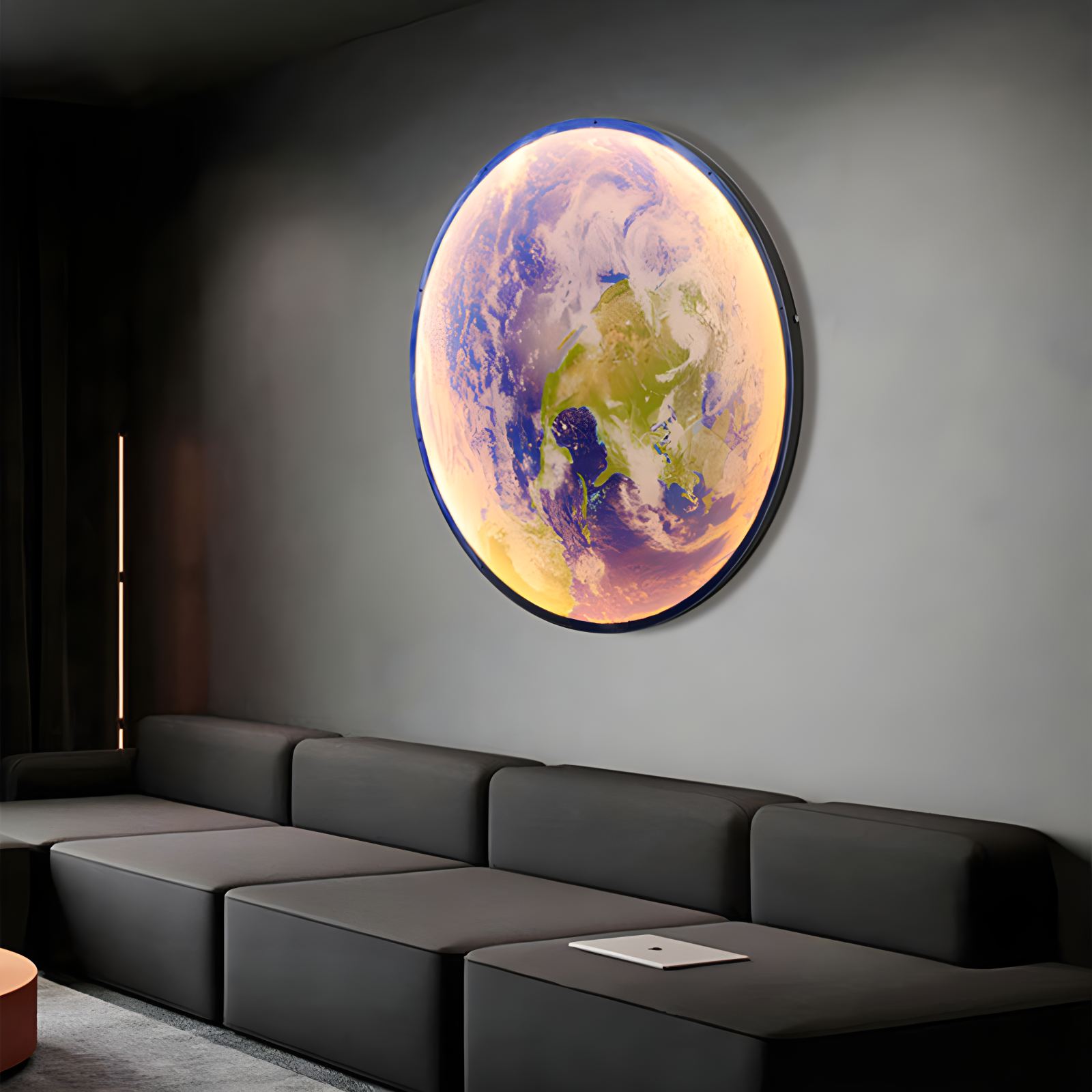 Moon/Earth Art Mural Wall Lamp | Desfino