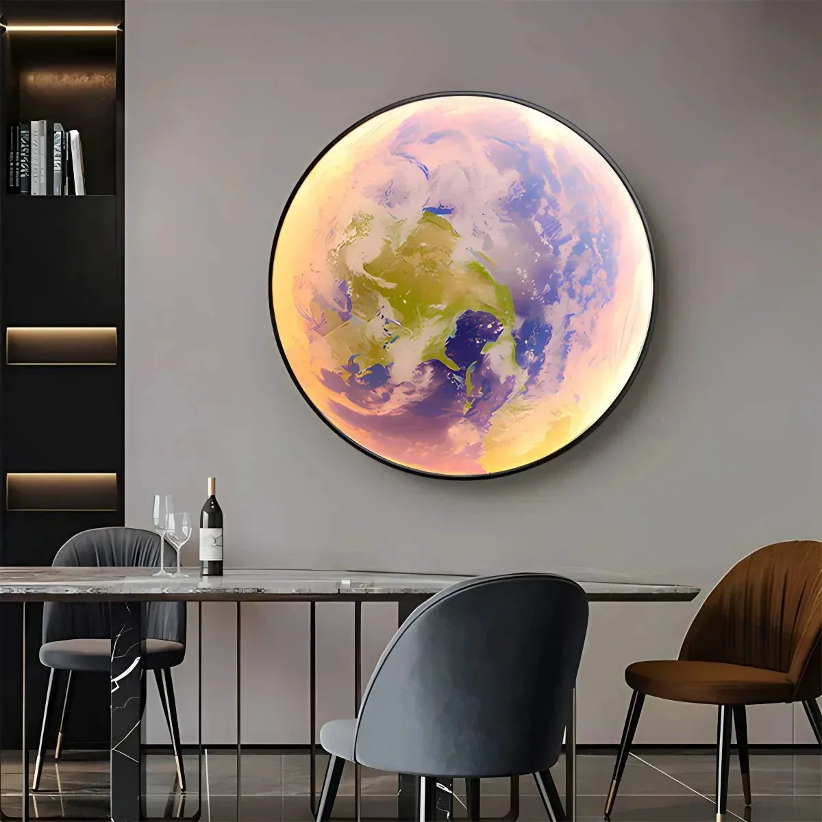 Moon/Earth Art Mural Wall Lamp | Desfino