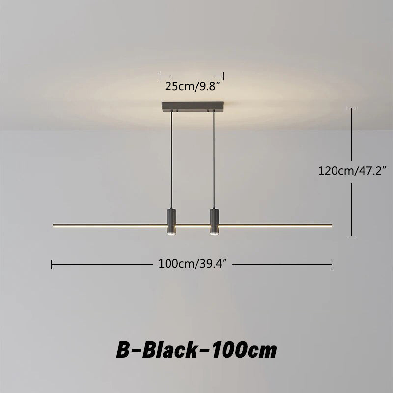 Modern Minimalist Linear LED Pendant Light | Desfino