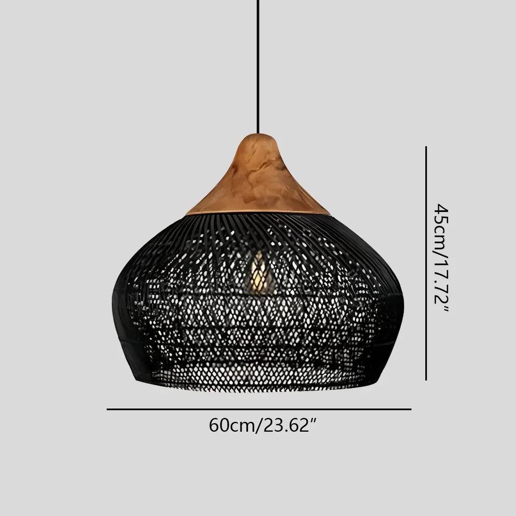 Pendelleuchte im Rattanstil für das Esszimmer | Desfino
