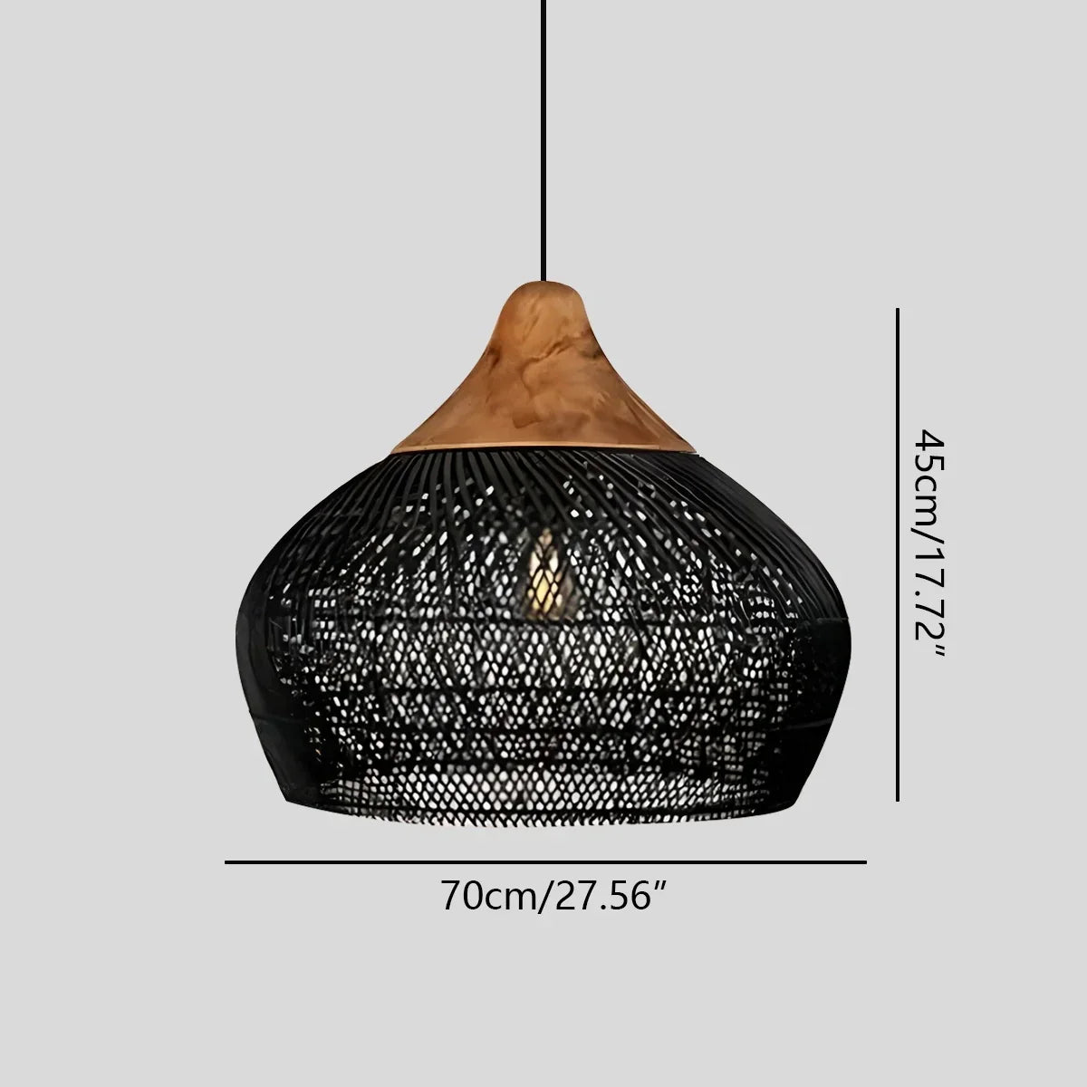 Pendelleuchte im Rattanstil für das Esszimmer | Desfino