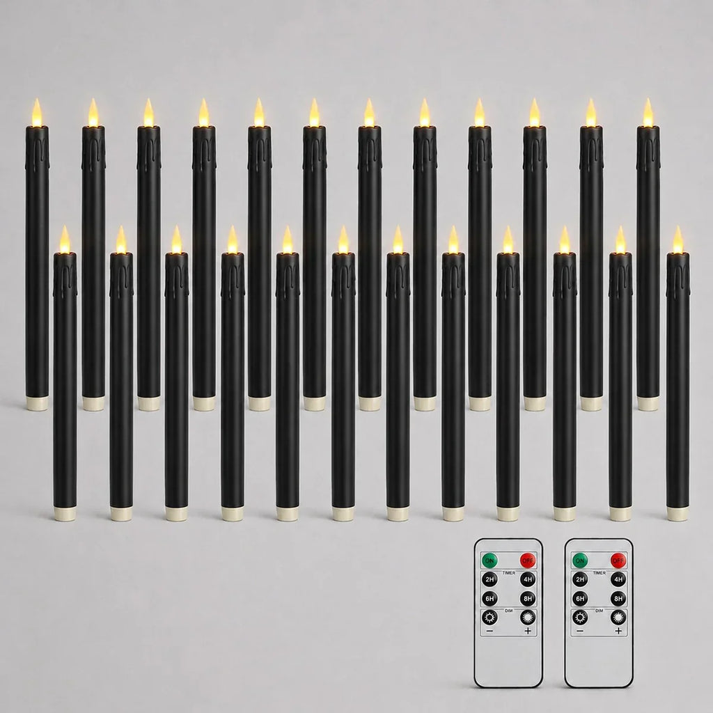 Flameless Taper Candle 24 Pack × 16 | Desfino