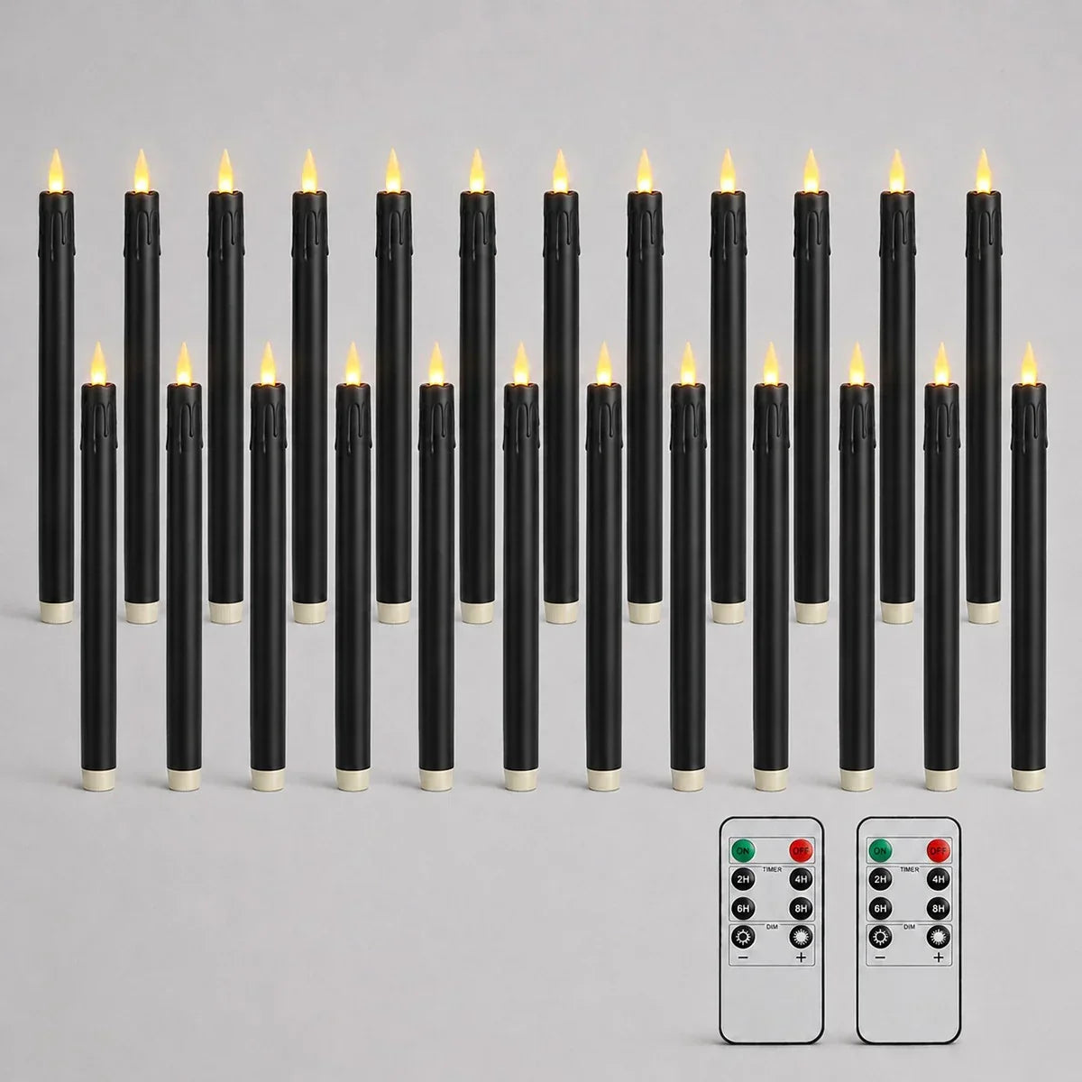 Flameless Taper Candle 24 Pack × 16 | Desfino