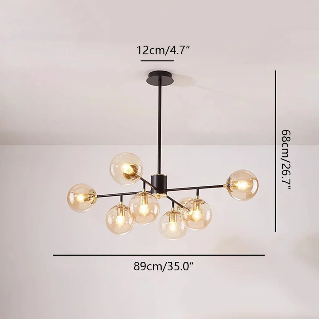 Camilla Glass Chandelier for Living Room | Desfino