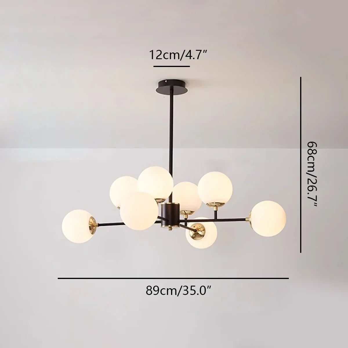 Camilla Glass Chandelier for Living Room | Desfino