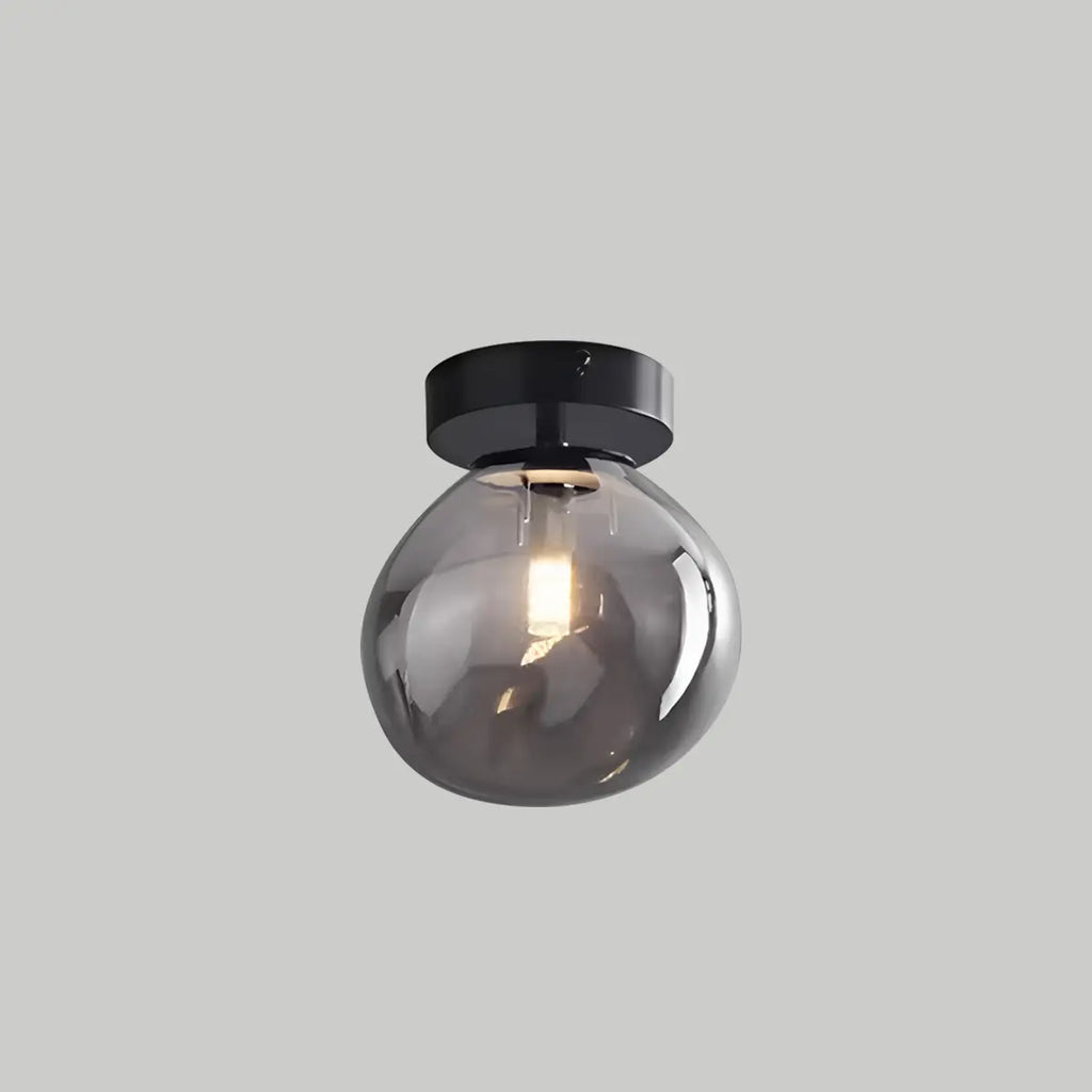 Vintage Glass Semi-Flush Ceiling Light for Entryway | Desfino