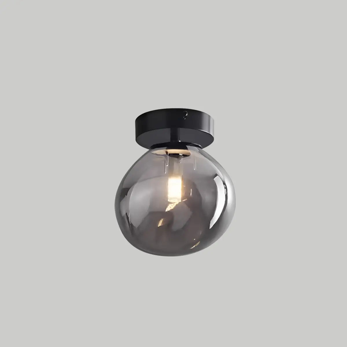 Vintage Glass Semi-Flush Ceiling Light for Entryway | Desfino