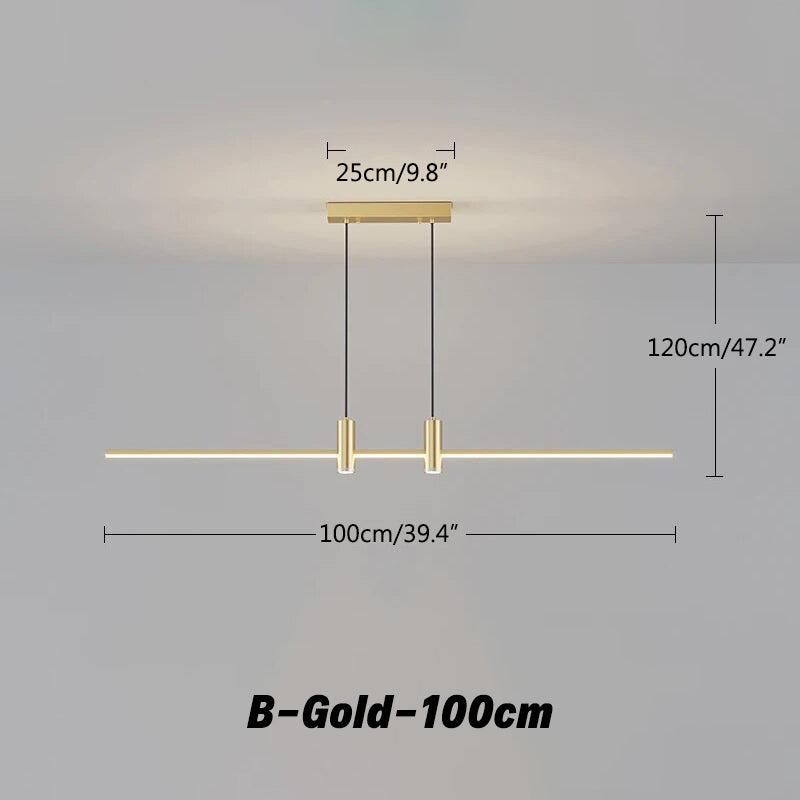 Modern Minimalist Linear LED Pendant Light | Desfino