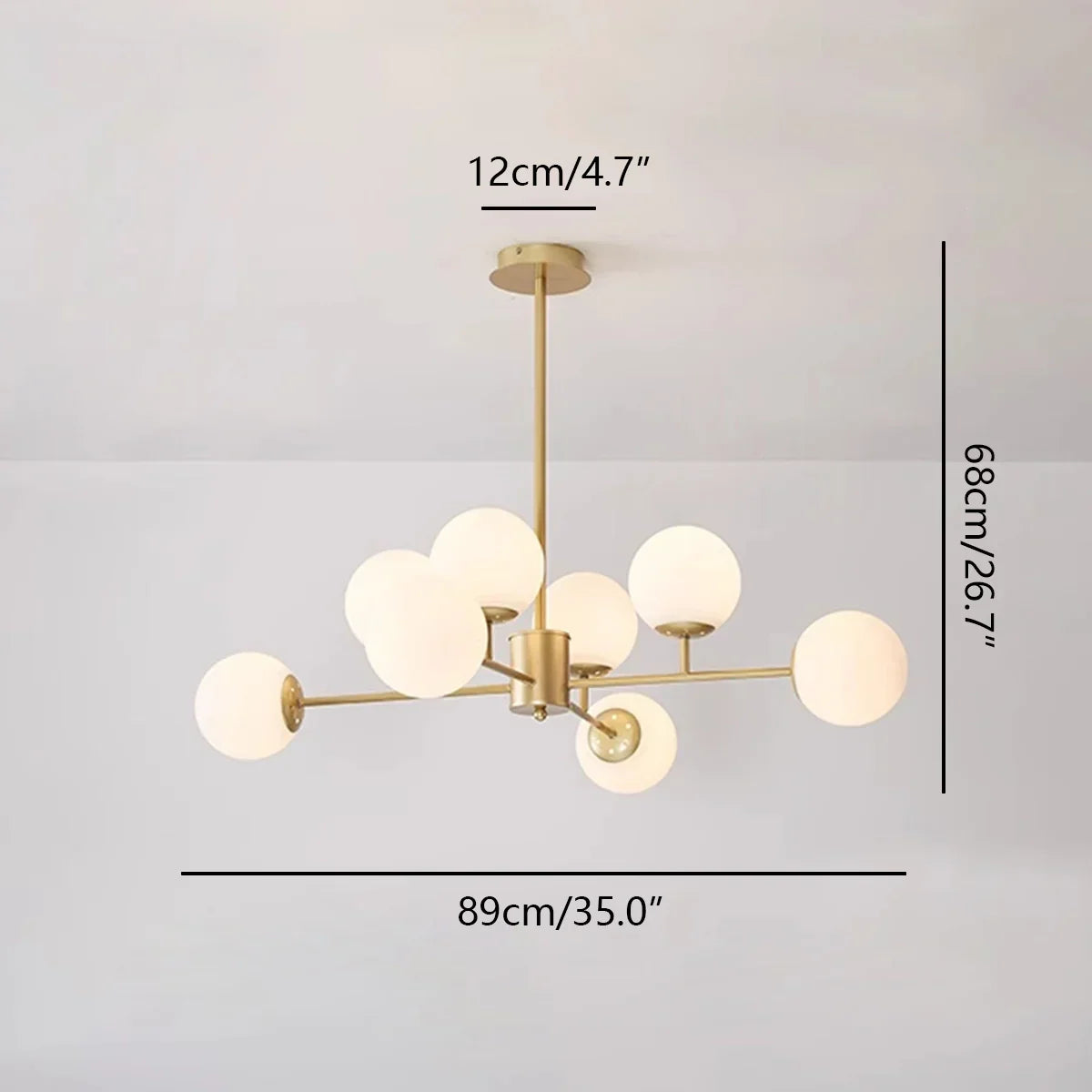 Camilla Glass Chandelier for Living Room | Desfino