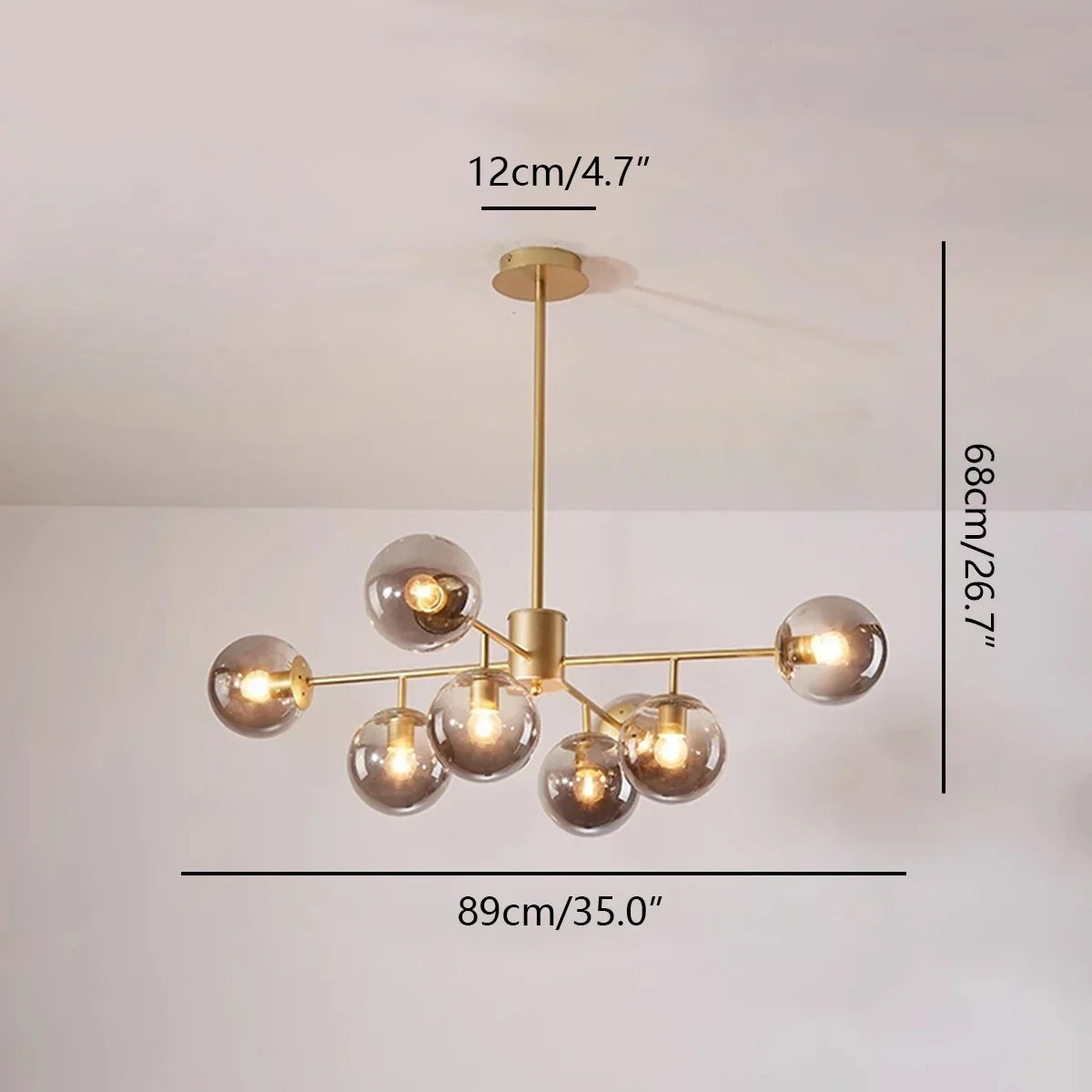 Camilla Glass Chandelier for Living Room | Desfino