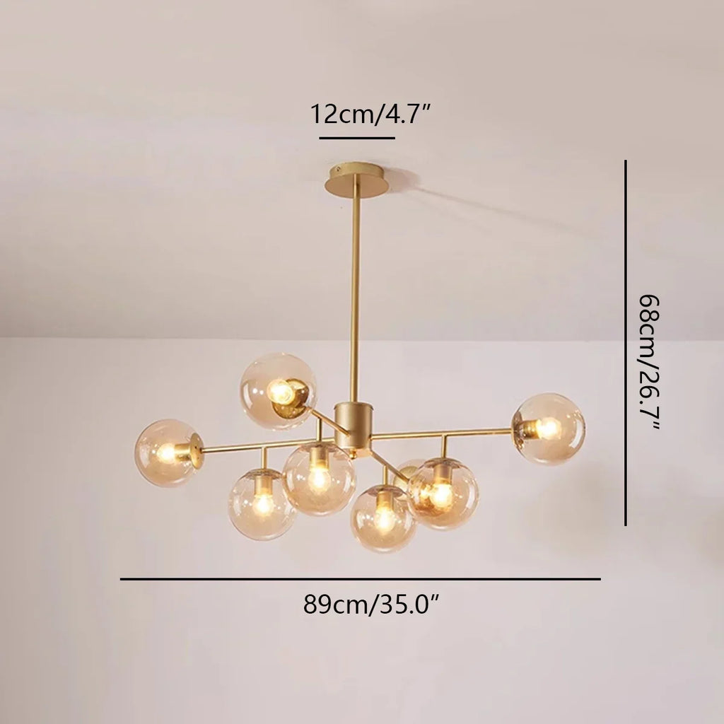 Camilla Glass Chandelier for Living Room | Desfino