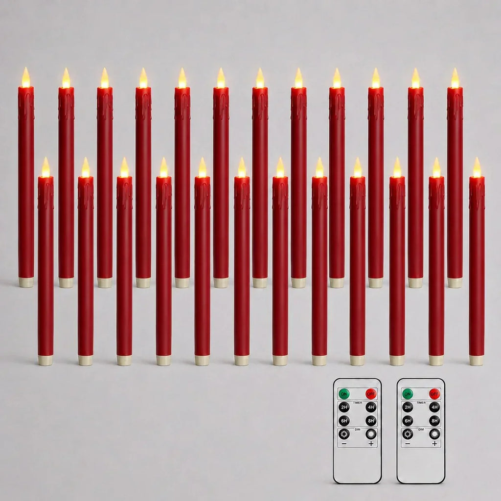 Flameless Taper Candle 24 Pack × 16 | Desfino