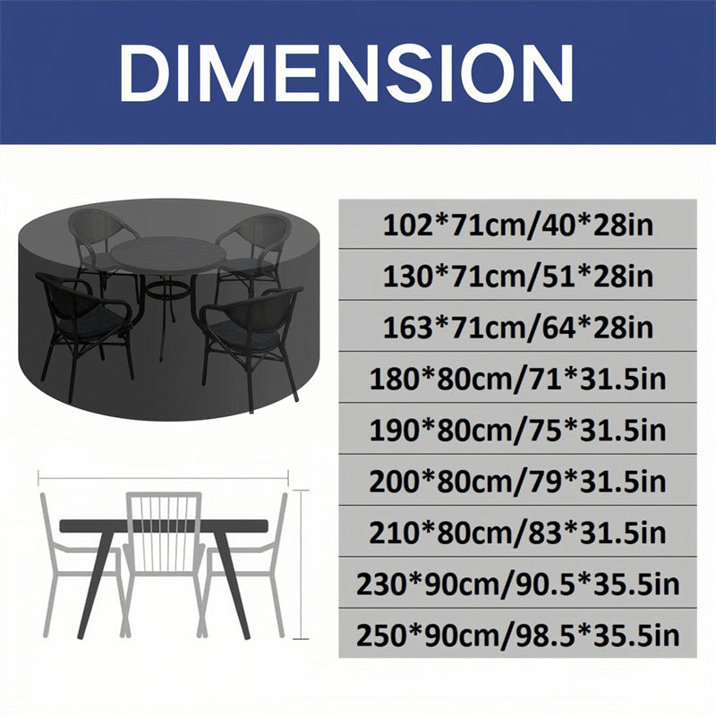 Husă impermeabilă și rezistentă la raze UV pentru mobilier de grădină rotund Vellor - Desfino