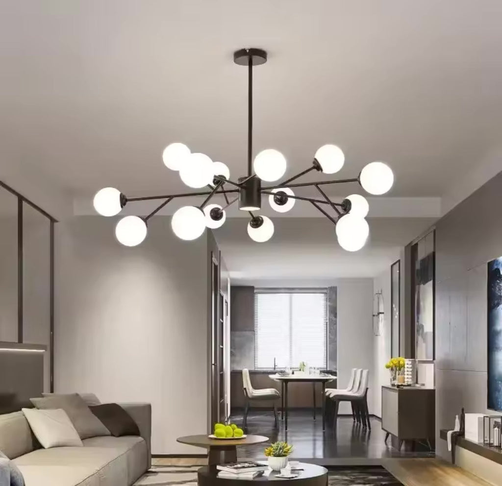 Marlow Bubble Chandelier — 30 cm Adjustable Hanging Pole - Desfino