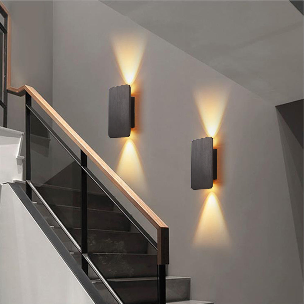 Obdélníková nástěnná LED lampa LumaRect — teplé interiérové osvětlení - Desfino