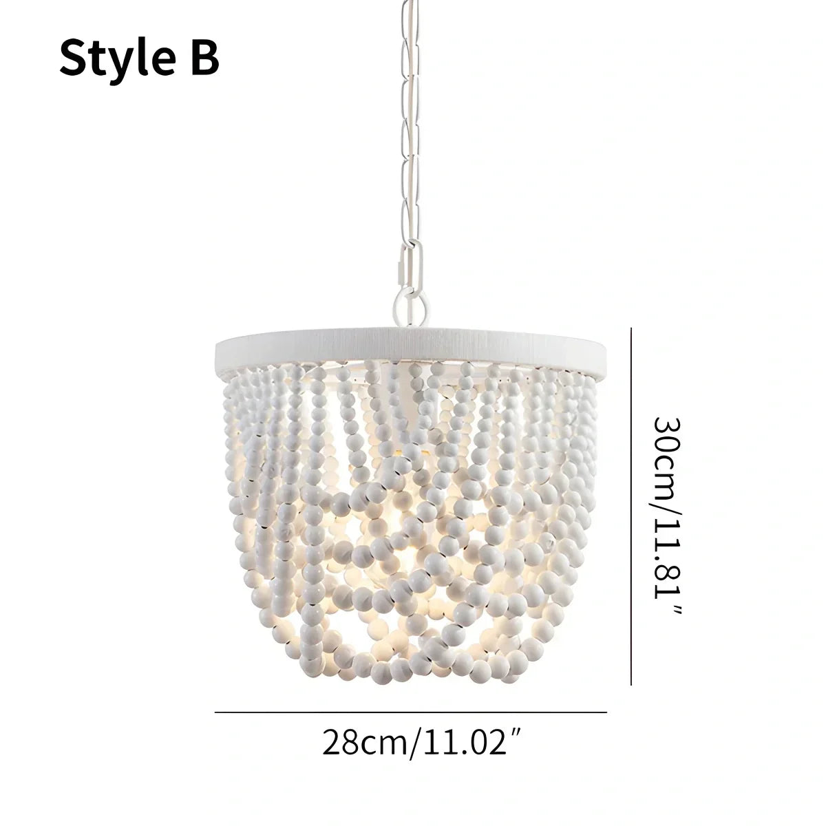 Retro Wooden Bead Chandelier for Dining Room | Desfino