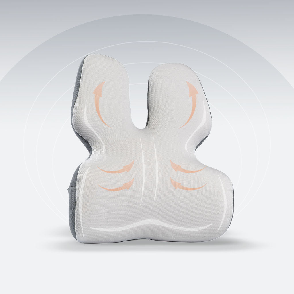 Verstellbares Lendenstützkissen aus Memory-Schaum — ergonomische Haltungshilfe | Desfino