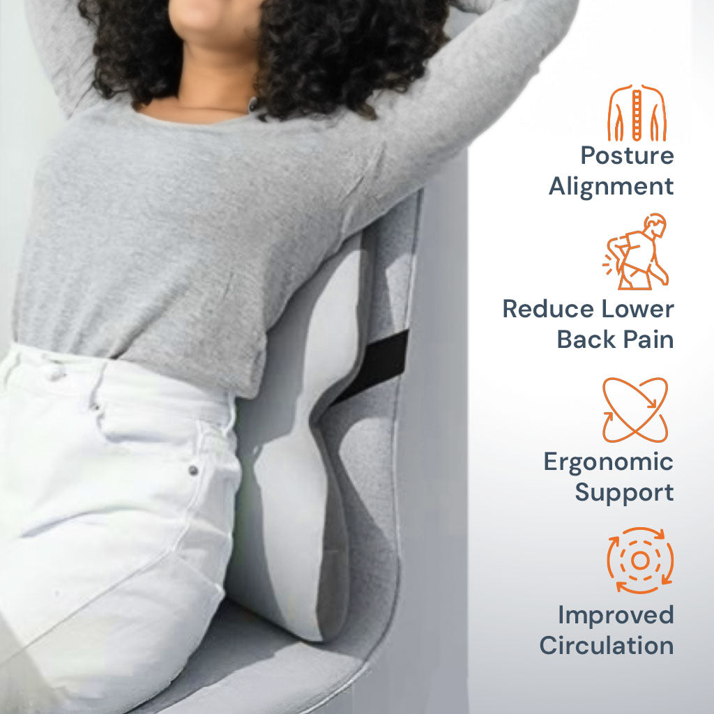 Verstellbares Lendenstützkissen aus Memory-Schaum — ergonomische Haltungshilfe | Desfino