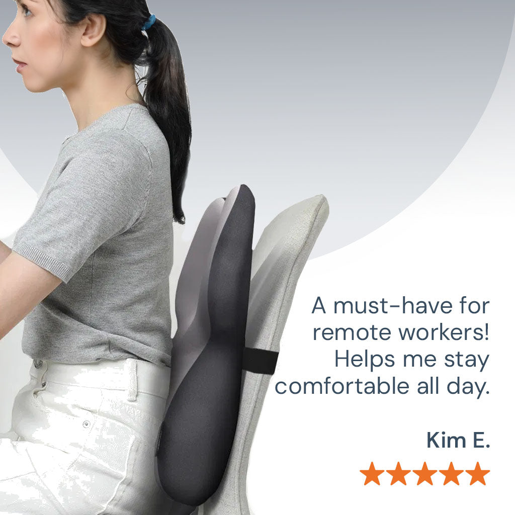 Verstellbares Lendenstützkissen aus Memory-Schaum — ergonomische Haltungshilfe | Desfino