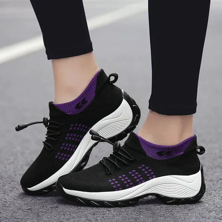 Elara orthopädische Damen-Sneaker - elastische Unterstützung, geräumige Passform - Desfino