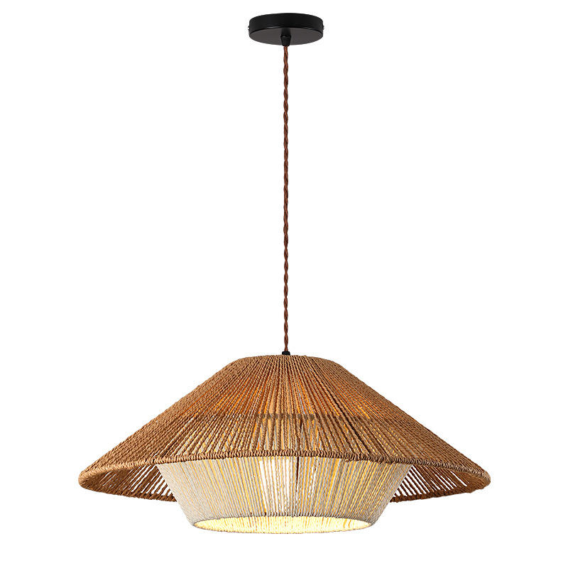 Pleciona japońska lampa wisząca Sora — wisząca lampa w stylu zen boho | Desfino