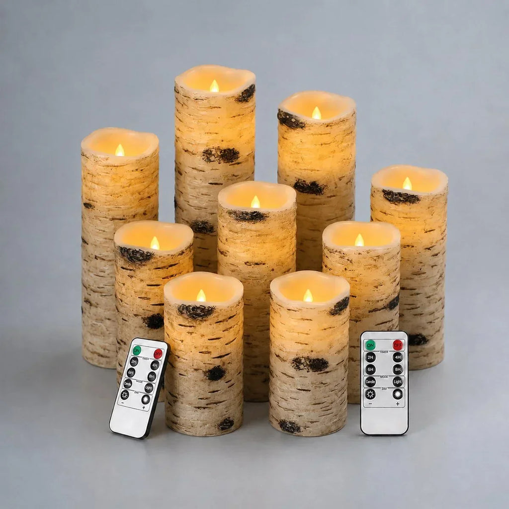 LED-Paraffinkerze ohne Flamme, 9er-Pack × 8 | Desfino