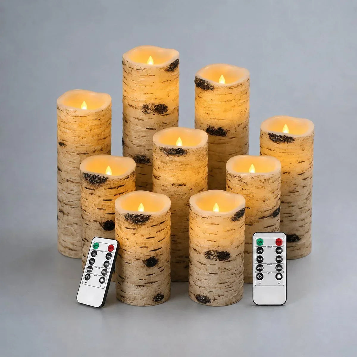 LED-Paraffinkerze ohne Flamme, 9er-Pack × 8 | Desfino