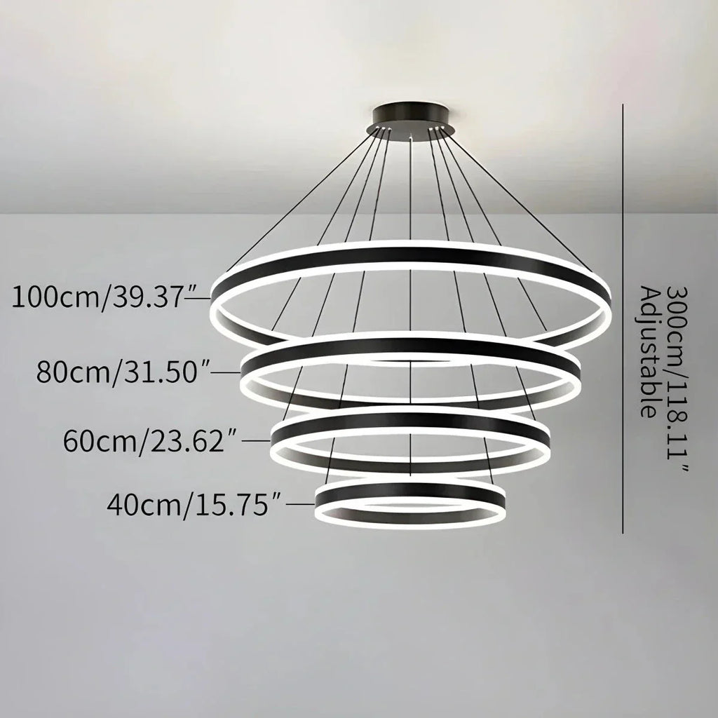 Circle Layered Living Room Chandelier | Desfino