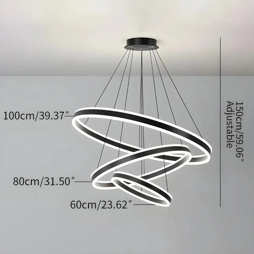 Circle Layered Living Room Chandelier | Desfino
