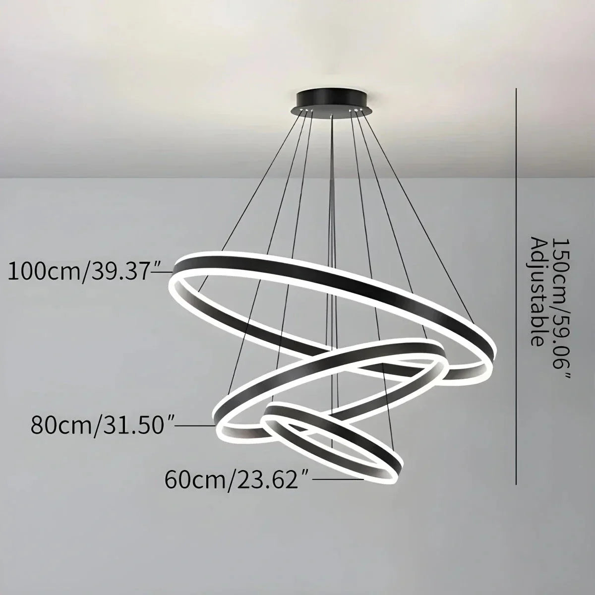 Circle Layered Living Room Chandelier | Desfino