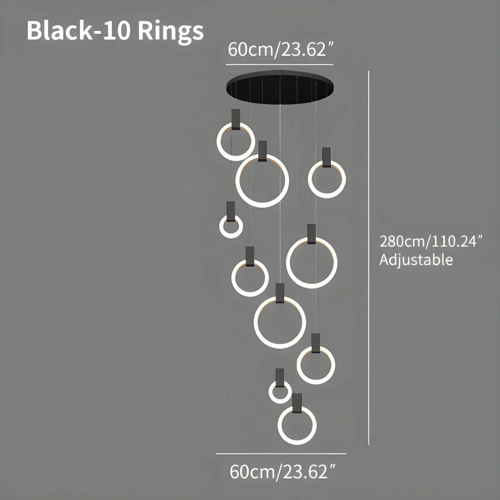 Modern Large Staircase Hanging Chandelier | Desfino