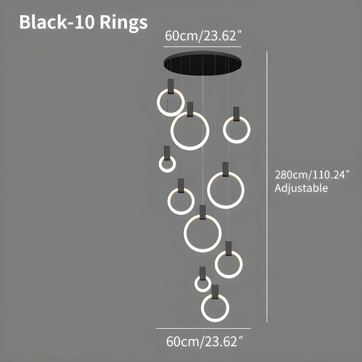 Modern Large Staircase Hanging Chandelier | Desfino