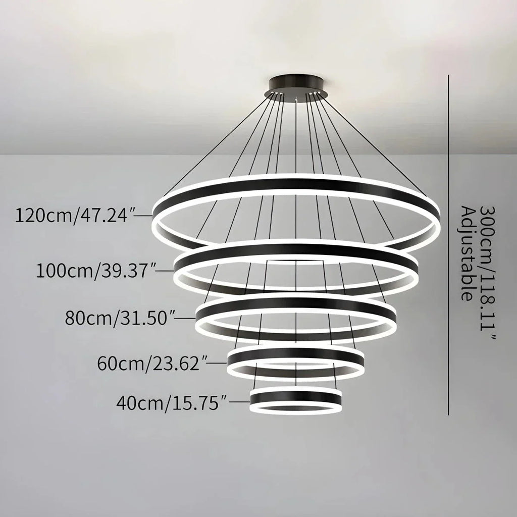 Circle Layered Living Room Chandelier | Desfino